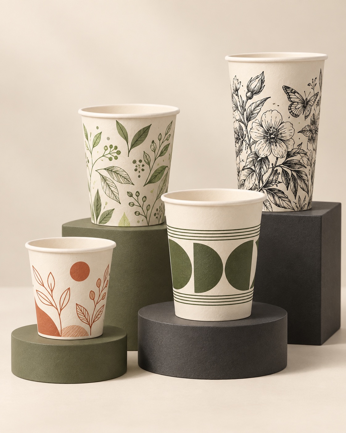 纸杯 4oz, 6oz, 8oz, 12oz, 16oz